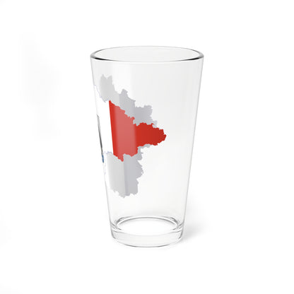 Flag-map of Novgorod Oblast (Russia) Pint Glass 16oz