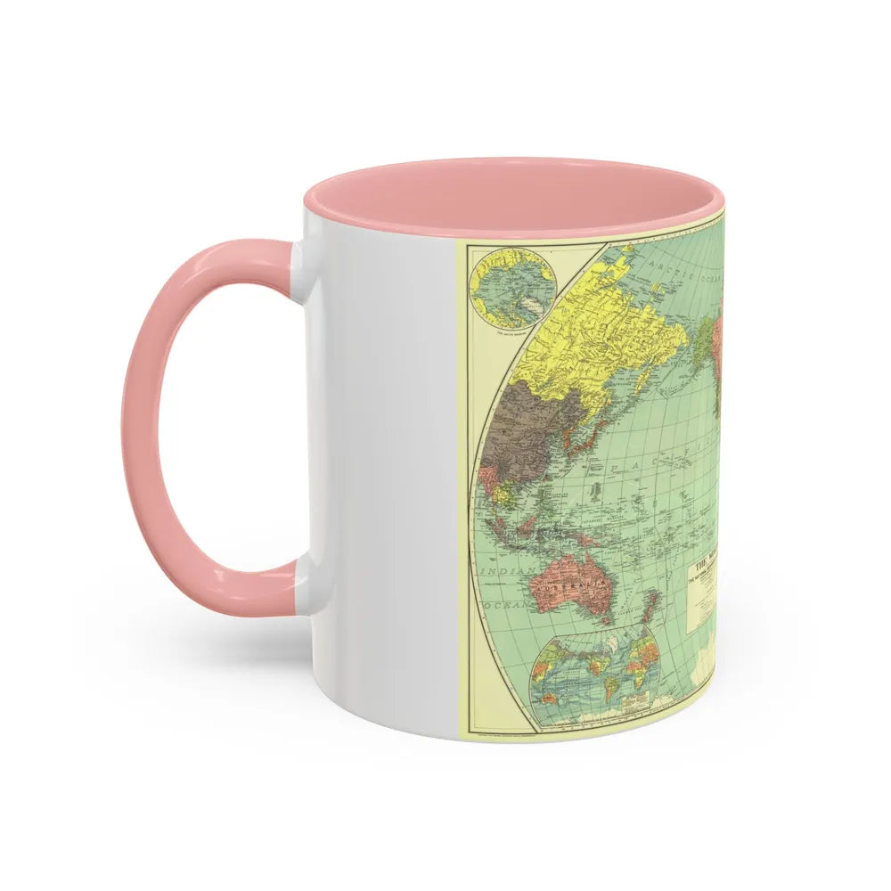 World Map (1932) (Map) Accent Coffee Mug-Go Mug Yourself