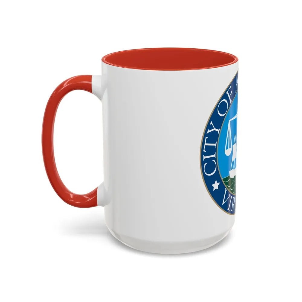 Seal of Alexandria Virginia - Accent Coffee Mug-Go Mug Yourself