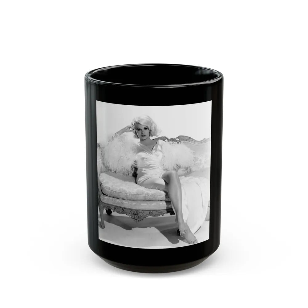 Carroll Baker #65 (Vintage Female Icon) Black Coffee Mug-15oz-Go Mug Yourself