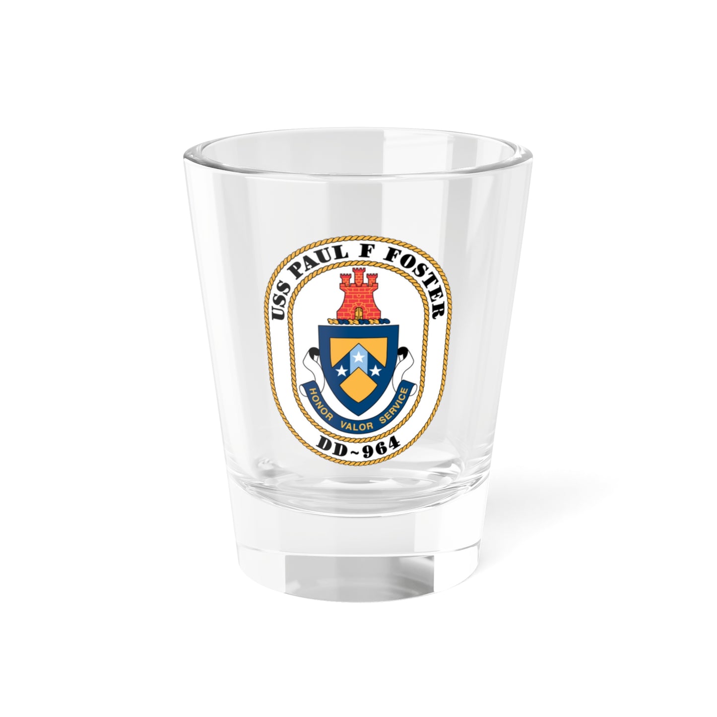 USS PAul F Foster DD 964 (U.S. Navy) Shot Glass 1.5oz