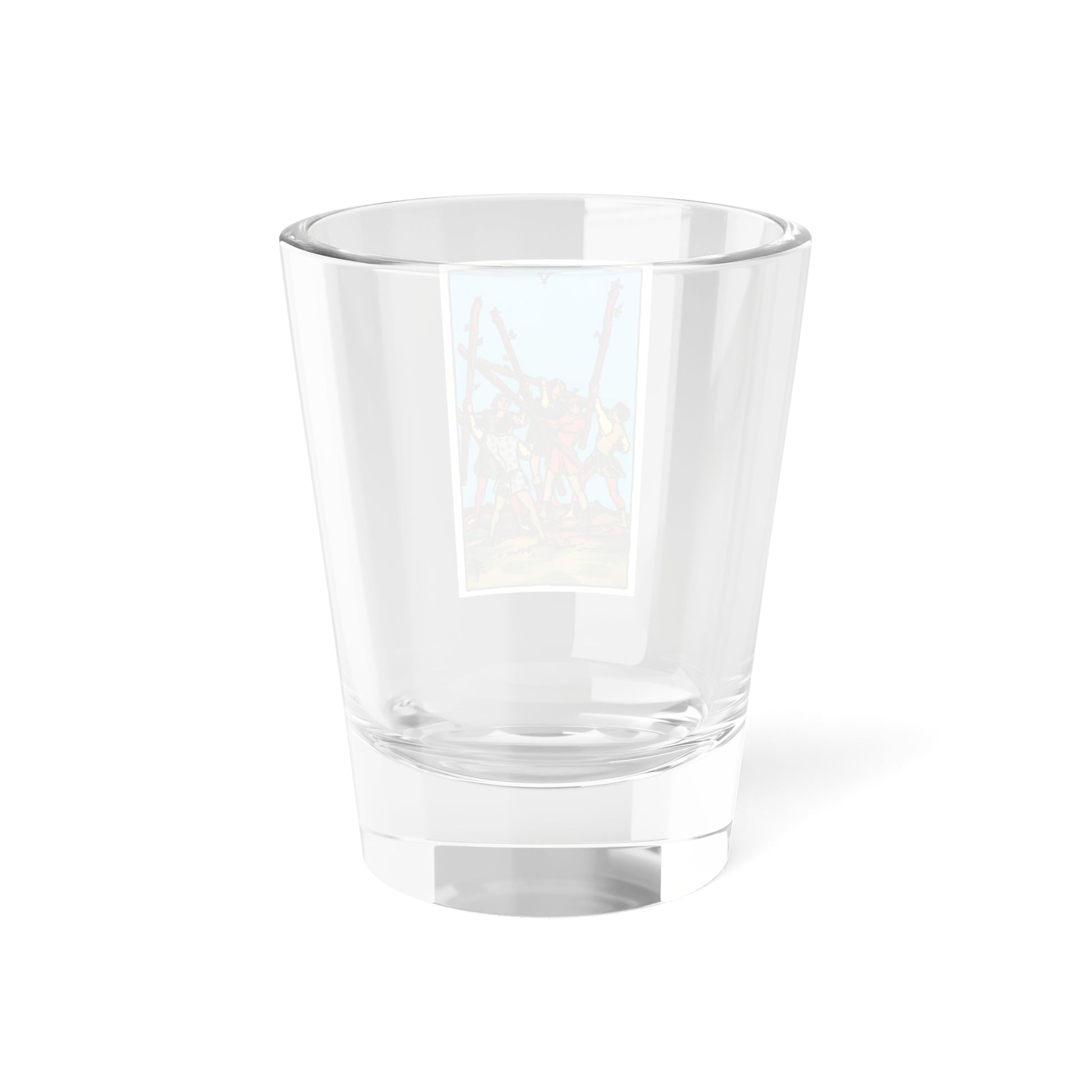 The 5 of Wands (Tarot Card) Shot Glass 1.5oz-Go Mug Yourself