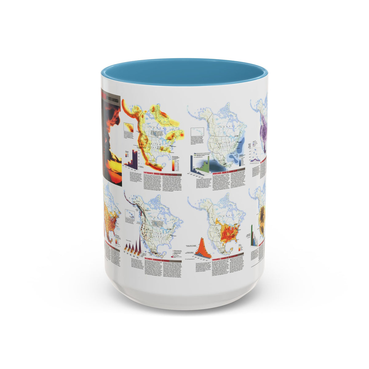 North America - Natural Hazards (1998) (Map) Accent Coffee Mug