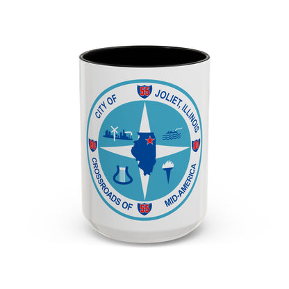 Seal of Joliet Illinois - Accent Coffee Mug