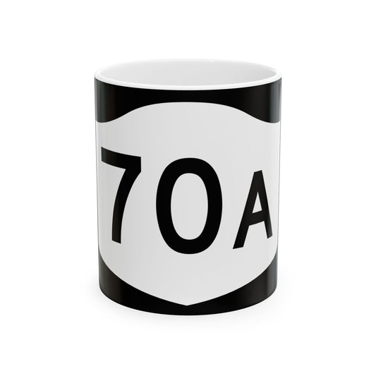 NY-70A (New York) (Road Sign) White Coffee Mug