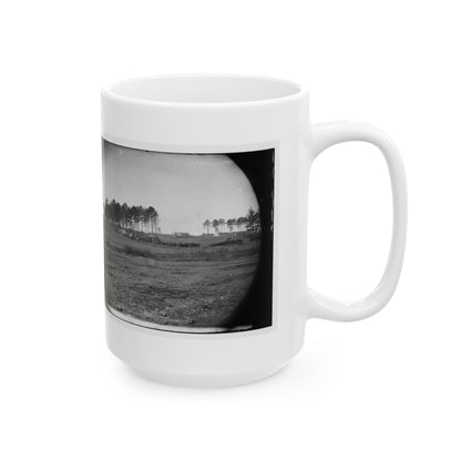 Brandy Station, Virginia. View Of Col. G.H. Sharpe's Quarters. Headquarters, Army Of The Potomac. Bull Ring In The Distance (U.S. Civil War) White Coffee Mug