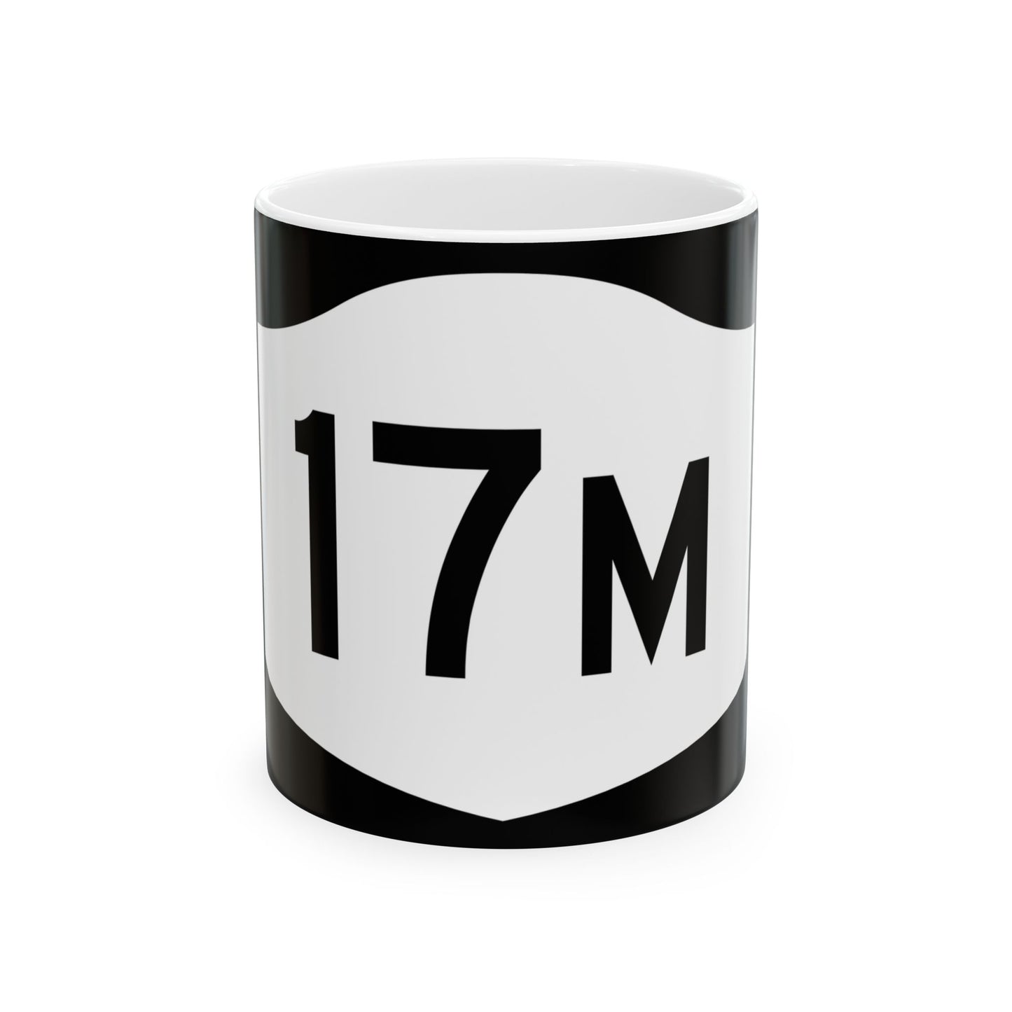 NY-17M (New York) (Road Sign) White Coffee Mug