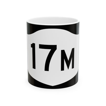 NY-17M (New York) (Road Sign) White Coffee Mug