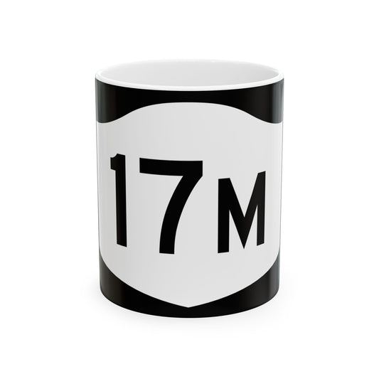 NY-17M (New York) (Road Sign) White Coffee Mug