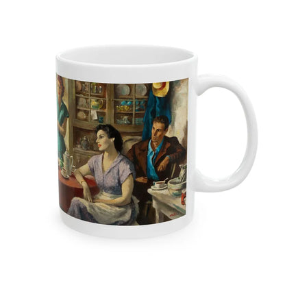 Crowfoot for Luck, Saturday Evening Post illustration - White Coffee Mug-Go Mug Yourself