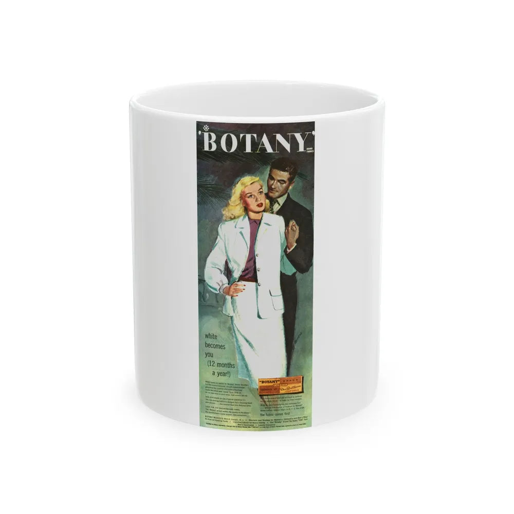 Botany ad, 1947 - White Coffee Mug-11oz-Go Mug Yourself