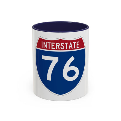 Interstate 76 Colorado Nebraska (U.S. Highways) Accent Coffee Mug