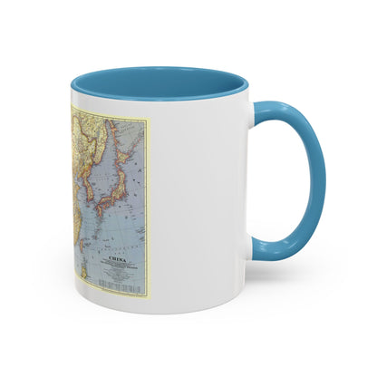 China (1945) (Map) Accent Coffee Mug