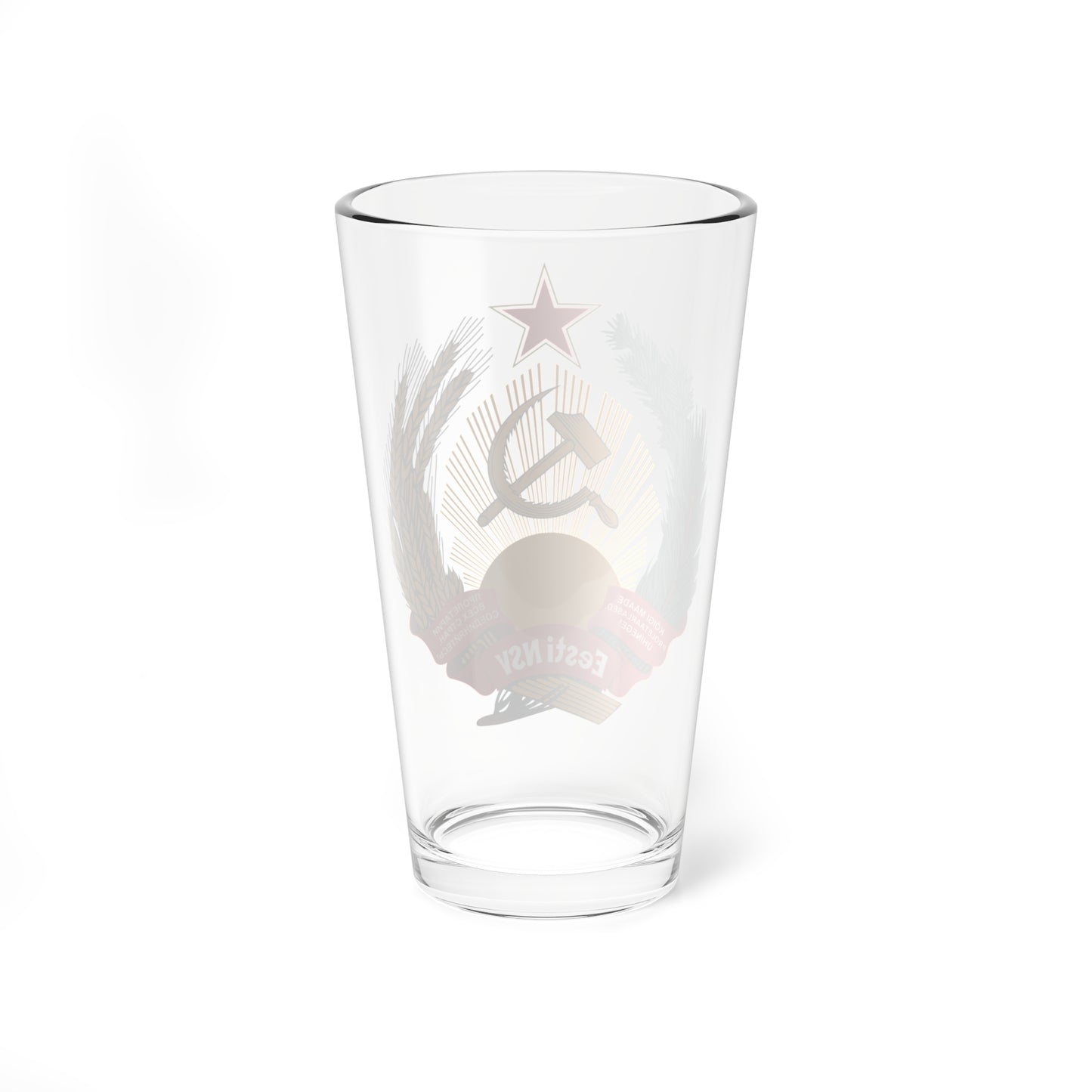 Emblem of the Estonian SSR (Estonia) (Coat of Arms) Pint Glass 16oz