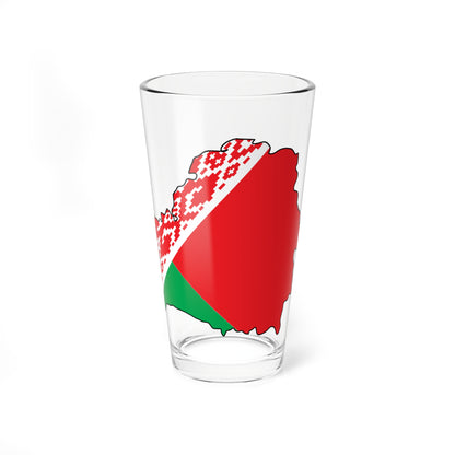 Belarus map and flag (Belarus) Pint Glass 16oz