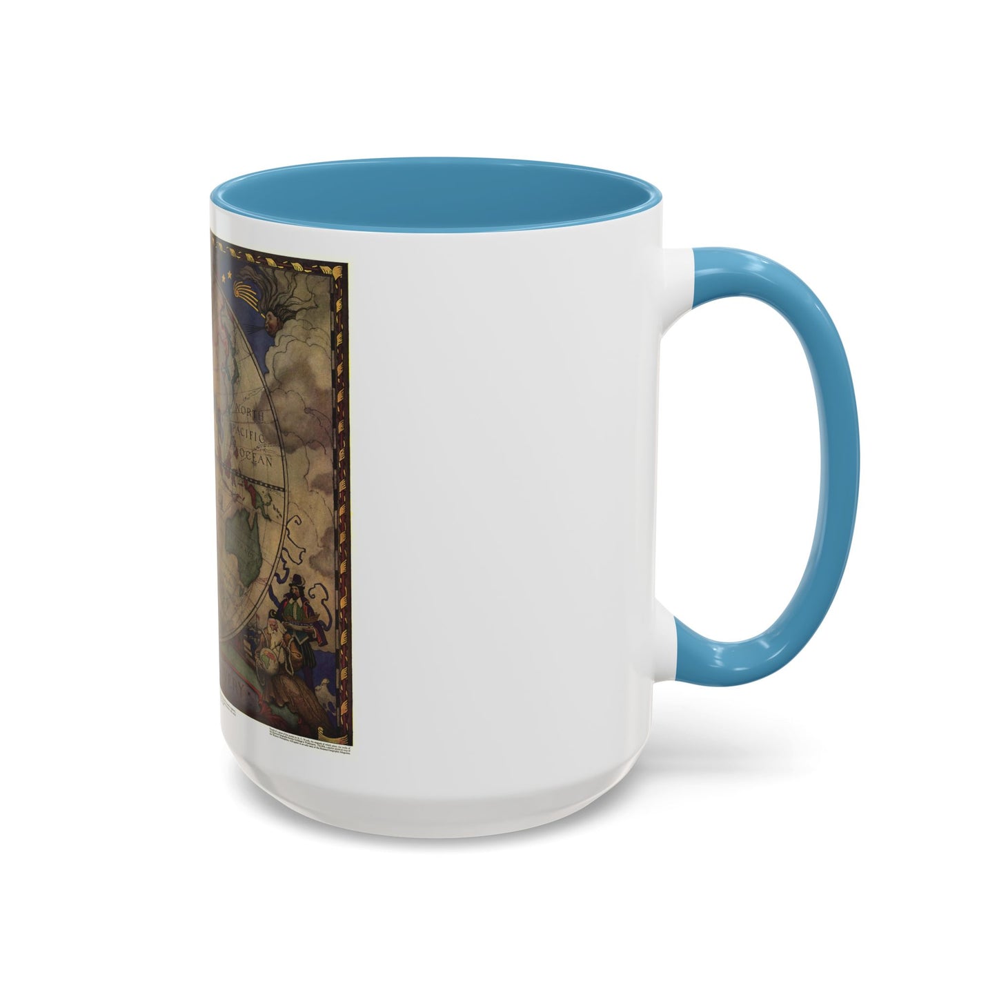 Map of Discovery- Eastern Hemisphere (1928) (Map) Accent Coffee Mug