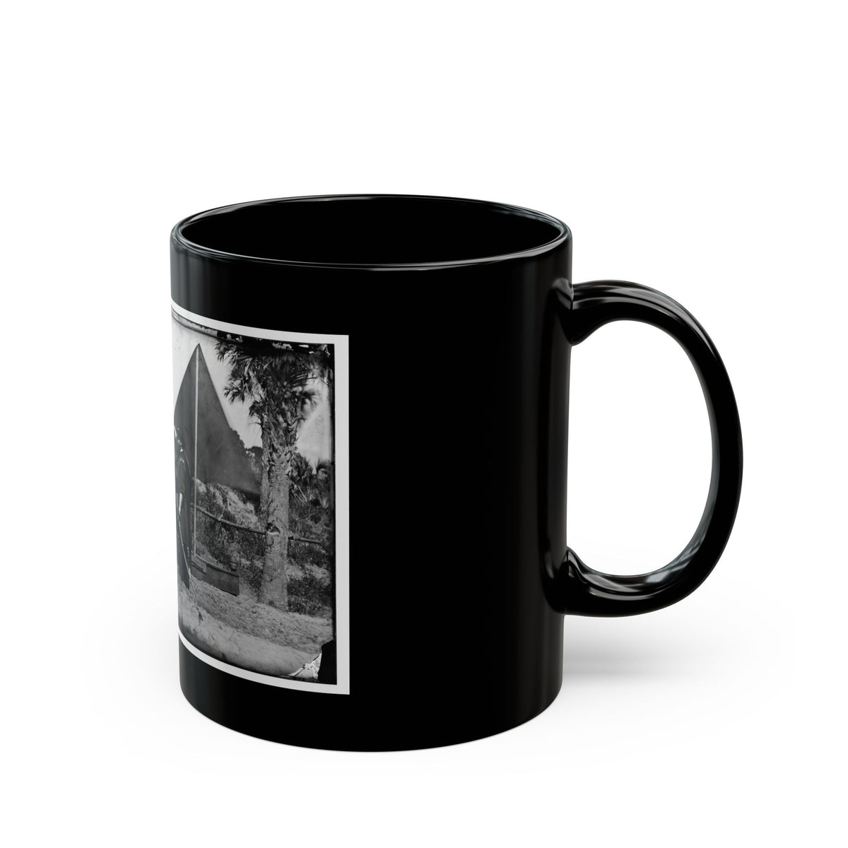 Morris Island, South Carolina. General Quincy A. Gillmore In Front Of His Tent (U.S. Civil War) Black Coffee Mug