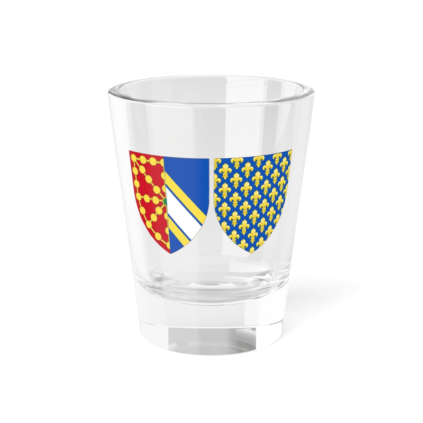 Coat of Arms of Isabella of France Queen Consort of Navarre (Spain) (Coat of Arms) Shot Glass 1.5oz