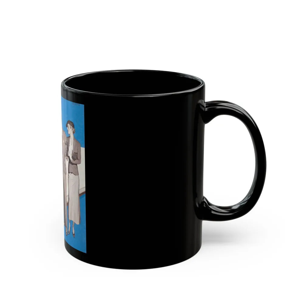 Couple Observing Art - Black Coffee Mug-Go Mug Yourself