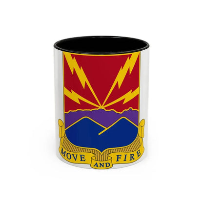 593rd Field Artillery Battalion (U.S. Army) Accent Coffee Mug 11oz Black - Go Mug Yourself