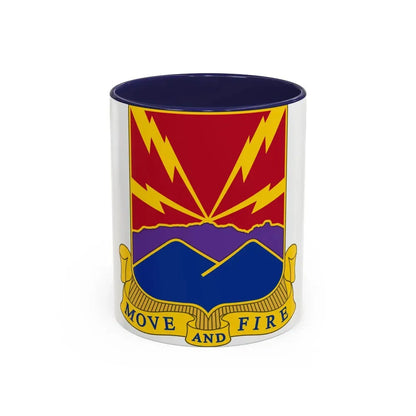 593rd Field Artillery Battalion (U.S. Army) Accent Coffee Mug 11oz Navy - Go Mug Yourself