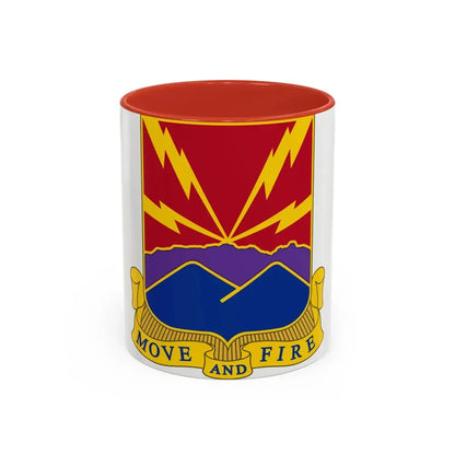 593rd Field Artillery Battalion (U.S. Army) Accent Coffee Mug 11oz Red - Go Mug Yourself