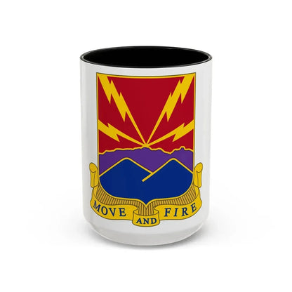 593rd Field Artillery Battalion (U.S. Army) Accent Coffee Mug 15oz Black - Go Mug Yourself
