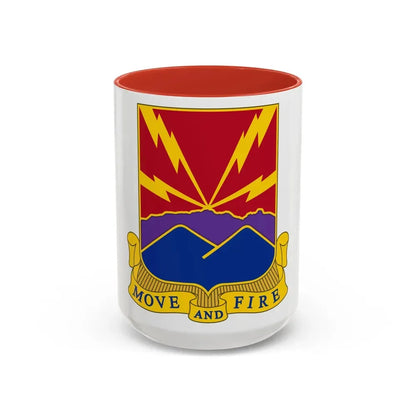 593rd Field Artillery Battalion (U.S. Army) Accent Coffee Mug 15oz Red - Go Mug Yourself