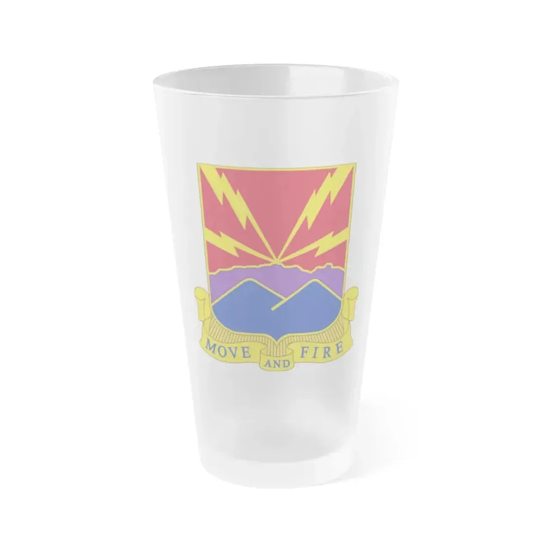 593rd Field Artillery Battalion (U.S. Army) Frosted Pint Glass 16oz Default Title - Go Mug Yourself