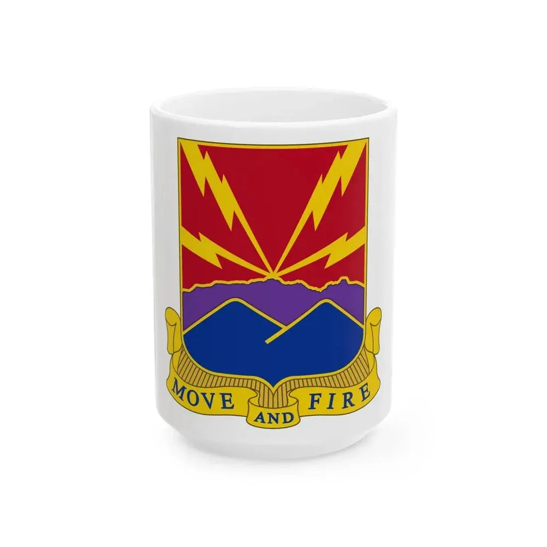 593rd Field Artillery Battalion (U.S. Army) White Coffee Mug 15oz - Go Mug Yourself