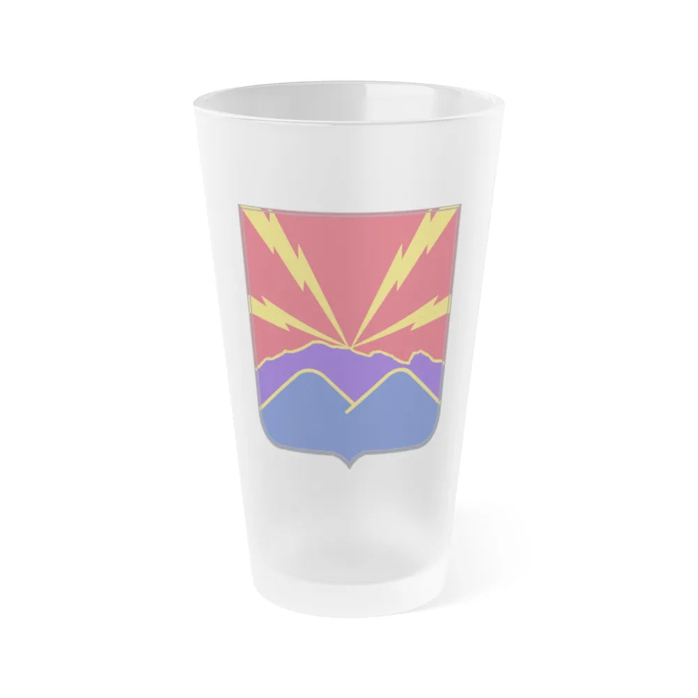 593rd Field Artillery Battalion v2 (U.S. Army) Frosted Pint Glass 16oz-Go Mug Yourself