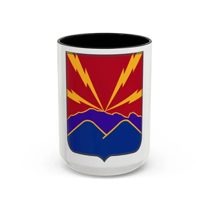 593rd Field Artillery Battalion v2 (U.S. Army) Accent Coffee Mug 15oz Black - Go Mug Yourself