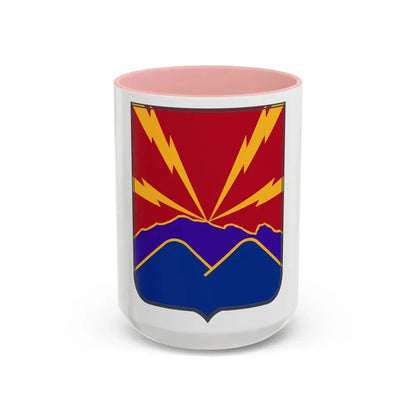 593rd Field Artillery Battalion v2 (U.S. Army) Accent Coffee Mug 15oz Pink - Go Mug Yourself