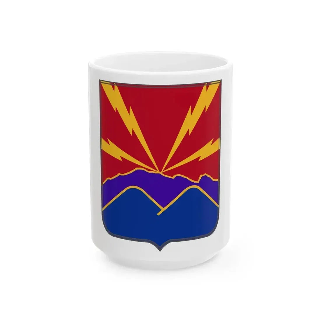 593rd Field Artillery Battalion v2 (U.S. Army) White Coffee Mug 15oz - Go Mug Yourself