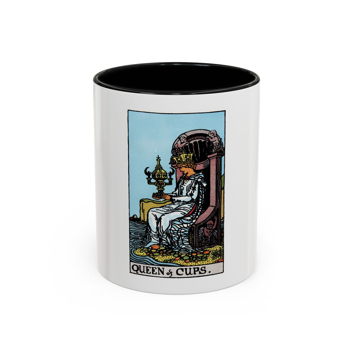 The Queen of Cups (Tarot Card) Accent Coffee Mug
