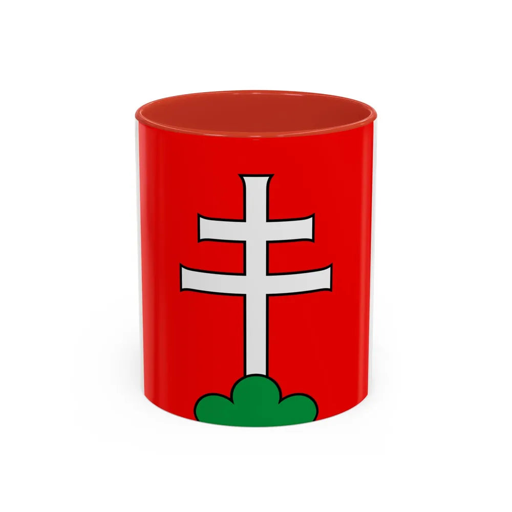 Flag of Elfingen Switzerland - Accent Coffee Mug-11oz-Red-Go Mug Yourself