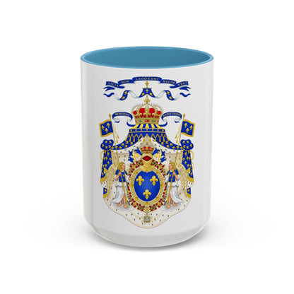 Grand Royal Coat of Arms of France - Accent Coffee Mug