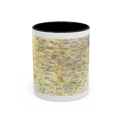 USA - Central Plains 1 (1985) (Map) Accent Coffee Mug