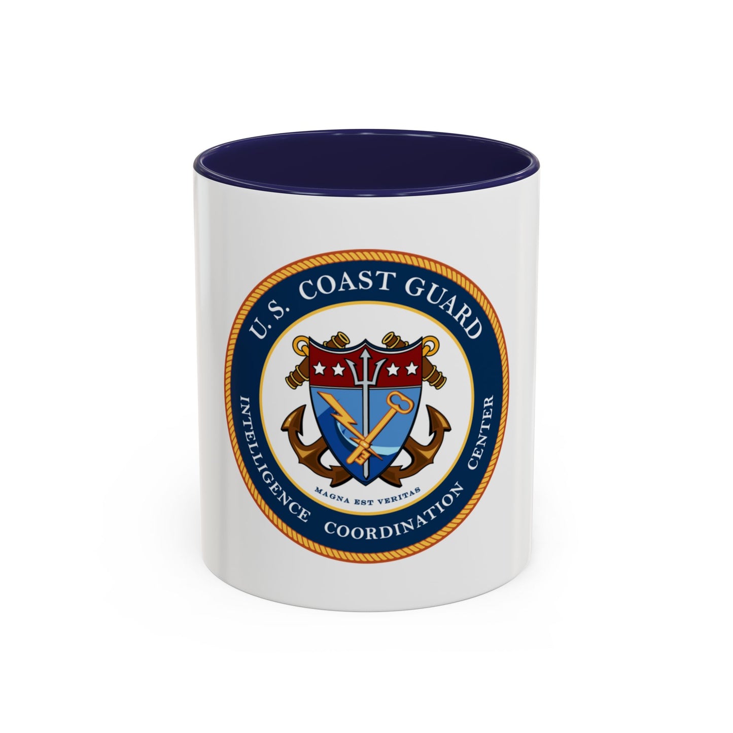 USCG Intelligence Coordination Center (U.S. Coast Guard) Accent Coffee Mug