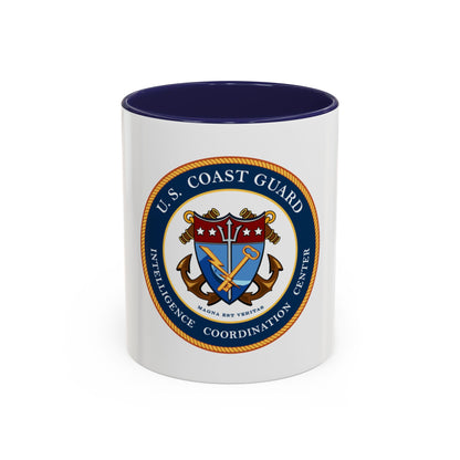 USCG Intelligence Coordination Center (U.S. Coast Guard) Accent Coffee Mug