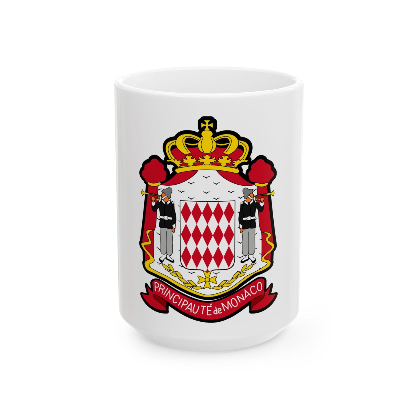 Coat of arms of Monaco - White Coffee Mug