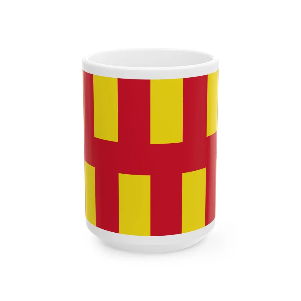 Flag of Northumberland UK - White Coffee Mug-15oz-Go Mug Yourself