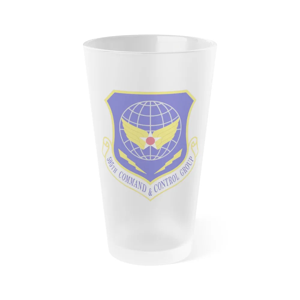 595 Command and Control Group AFSPC (U.S. Air Force) Frosted Pint Glass 16oz-16oz-Frosted-Go Mug Yourself