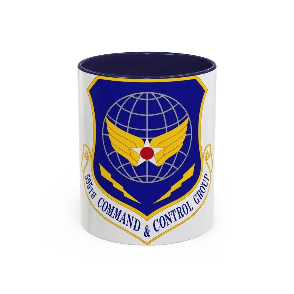 595 Command and Control Group AFSPC (U.S. Air Force) Accent Coffee Mug 11oz Navy - Go Mug Yourself