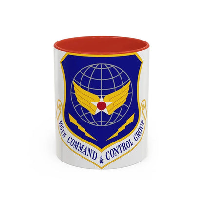 595 Command and Control Group AFSPC (U.S. Air Force) Accent Coffee Mug 11oz Red - Go Mug Yourself