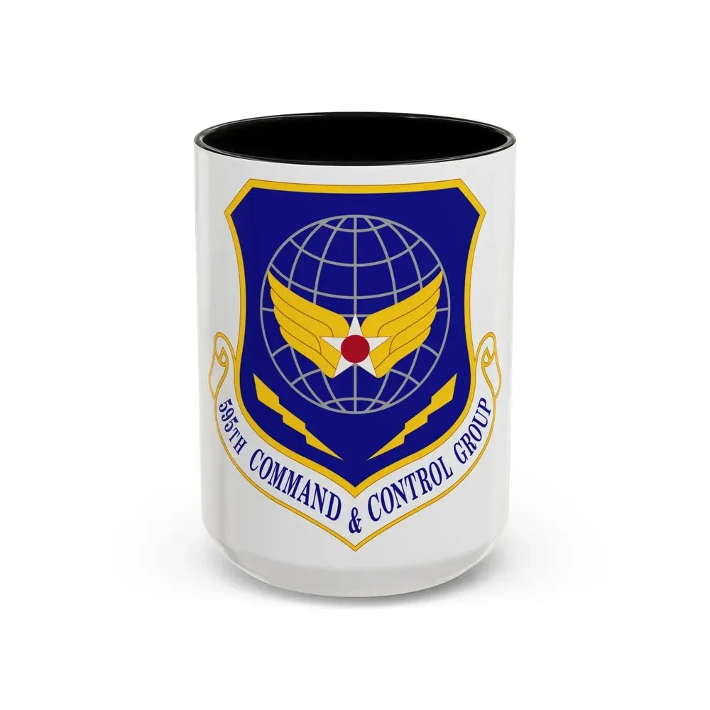 595 Command and Control Group AFSPC (U.S. Air Force) Accent Coffee Mug 15oz Black - Go Mug Yourself