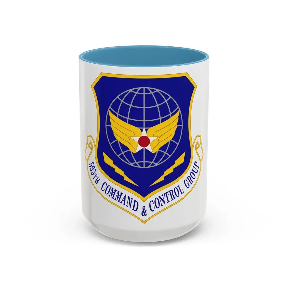 595 Command and Control Group AFSPC (U.S. Air Force) Accent Coffee Mug 15oz Light Blue - Go Mug Yourself