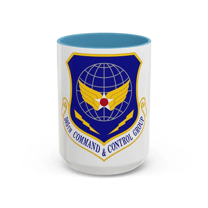 595 Command and Control Group AFSPC (U.S. Air Force) Accent Coffee Mug 15oz Light Blue - Go Mug Yourself
