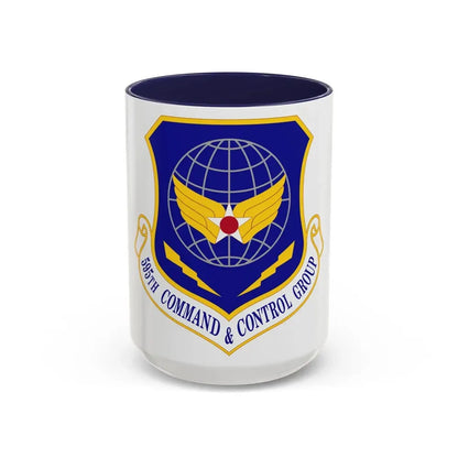 595 Command and Control Group AFSPC (U.S. Air Force) Accent Coffee Mug 15oz Navy - Go Mug Yourself