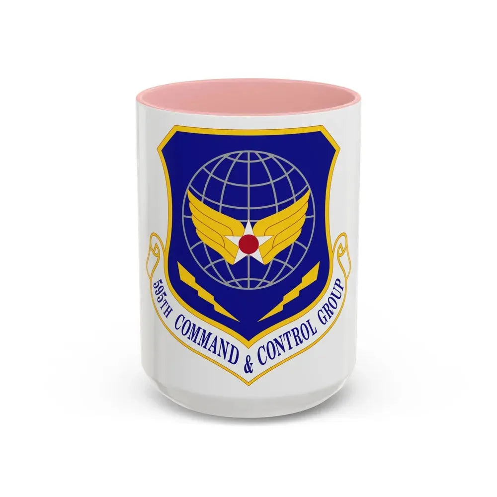 595 Command and Control Group AFSPC (U.S. Air Force) Accent Coffee Mug 15oz Pink - Go Mug Yourself